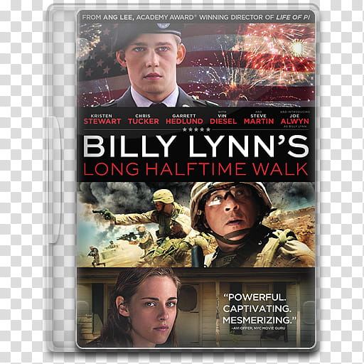 Movie Icon Mega , Billy Lynn's Long Halftime Walk, Long Halftime Walk movie cover transparent background PNG clipart