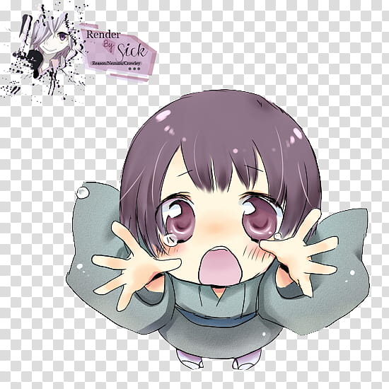 Renders Anime Chibi, crying female anime character transparent background PNG clipart
