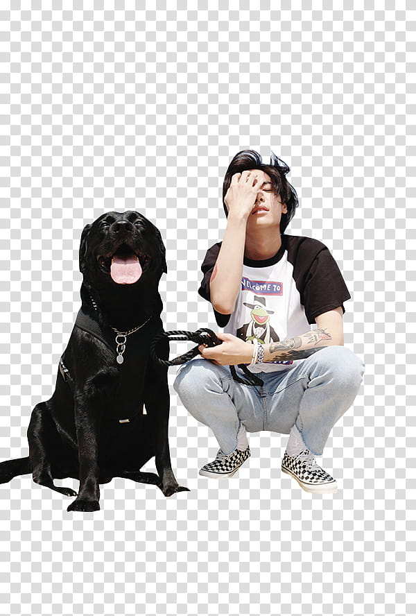 man and dog sitting transparent background PNG clipart