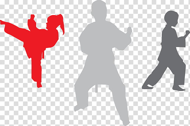 Karate Silhouette, Martial Arts, Karate Kid, Knifehand Strike, Kick, Sweep, Child, Knockout transparent background PNG clipart