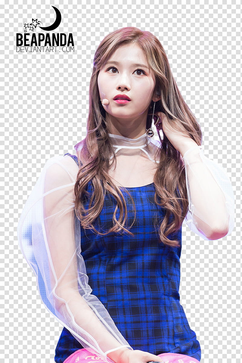 Sana TWICE, Sana Jjang holding her hair transparent background PNG clipart