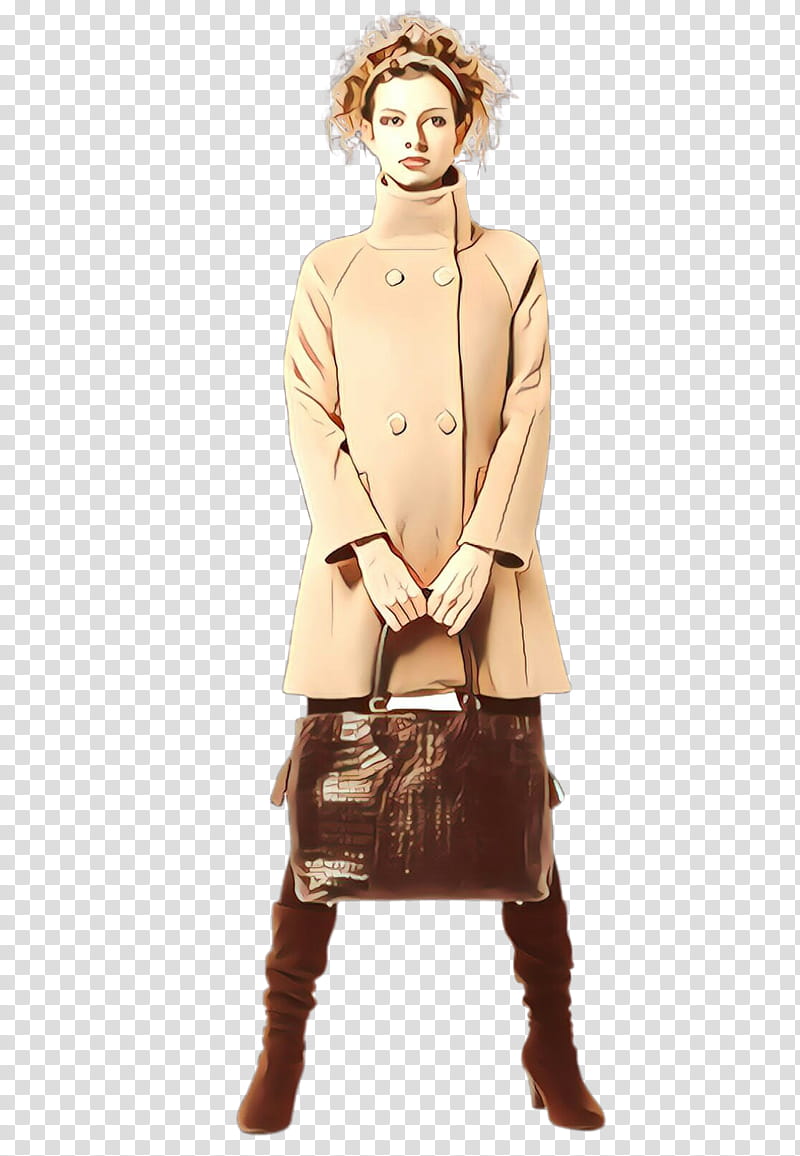 clothing standing fashion beige brown, Outerwear, Trench Coat, Shoulder, Fashion Model transparent background PNG clipart