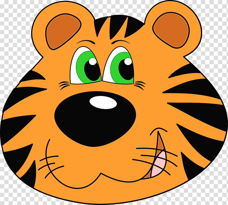 Yellow Child Tiger Icon Free PNG Image｜Illustoon