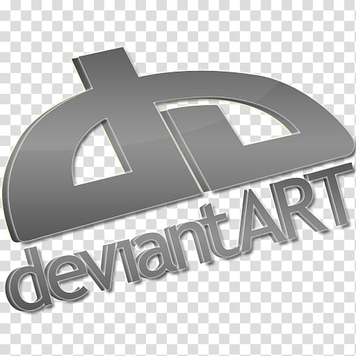 logo icons, dA grey, Deviant Art transparent background PNG clipart