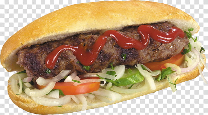 Junk Food, Hot Dog, Biscuits And Gravy, Hamburger, Bun, Sausage, Ketchup, Hot Dog Stand transparent background PNG clipart