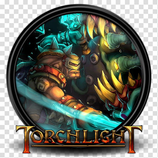 Games , Torchlight logo illustration transparent background PNG clipart
