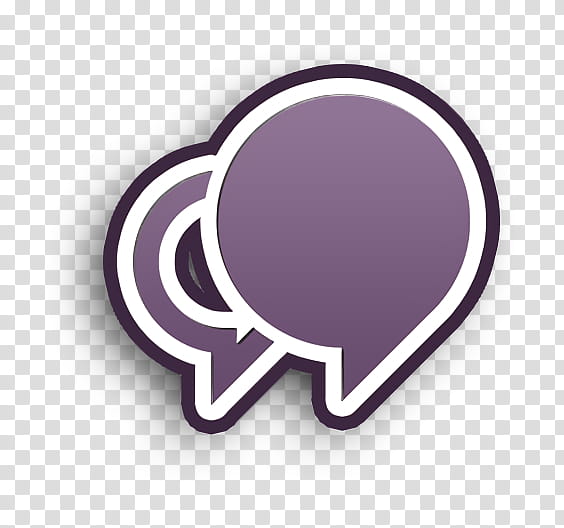 bubble icon chat icon communication icon, Double Icon, Message Icon, Round Icon, Speech Icon, Talk Icon, Violet, Logo transparent background PNG clipart