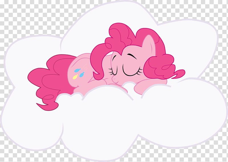 Pinkie Pie sleeping on a cloud, My Little Pony graphic transparent background PNG clipart