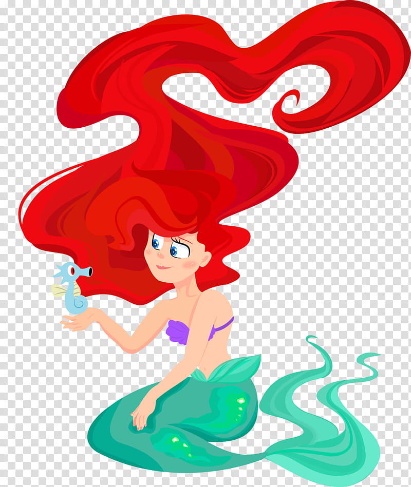 Ariel and Horsea transparent background PNG clipart