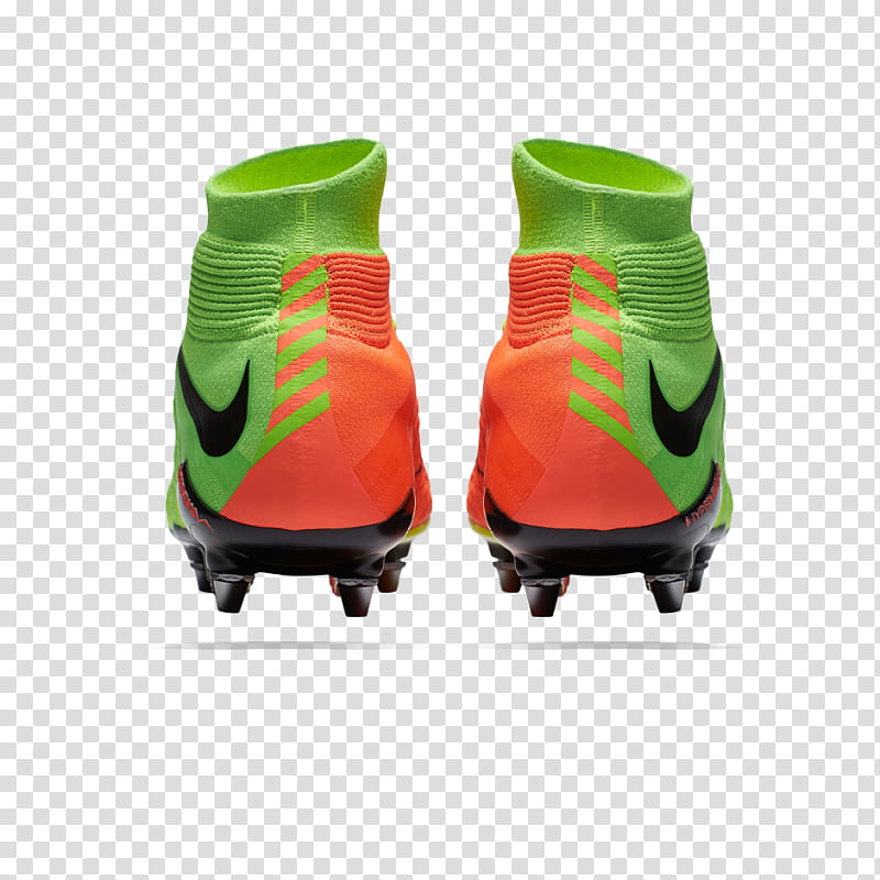 Football, Nike Hypervenom Phantom Iii Df Sgpro, Shoe, Football Boot, Nike Kd Max Air Viii, Footwear, Green, Orange transparent background PNG clipart