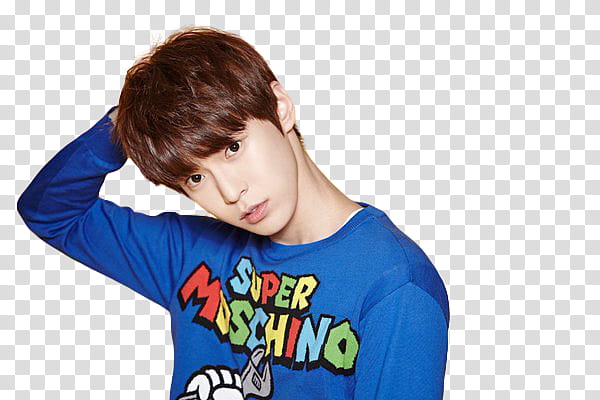 Render Doyoung NCT U, man holding head transparent background PNG clipart