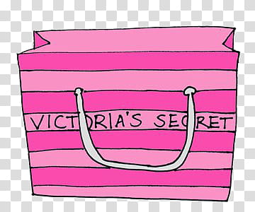 pink Victoria's Secrete paper bag transparent background PNG clipart
