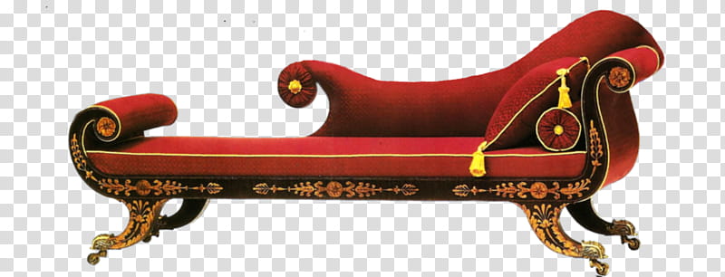 red chaise, red fainting couch transparent background PNG clipart