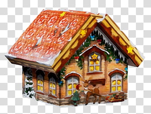 Christmas decoration, Watercolor, Paint, Wet Ink, Gingerbread House, Roof, Cottage, Nativity Scene transparent background PNG clipart thumbnail