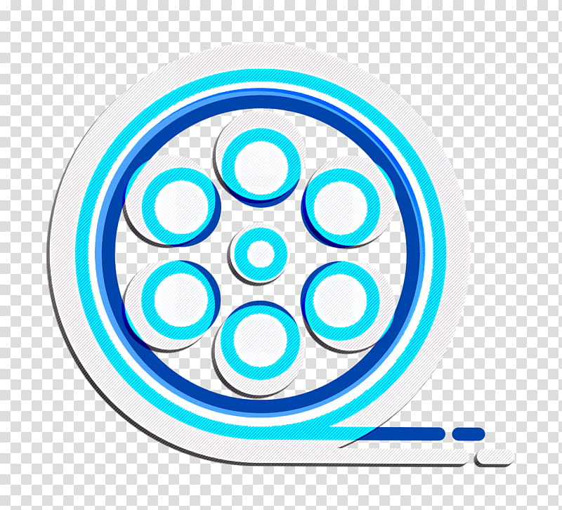 Camera roll icon Film roll icon Movie Film icon, Movie Film Icon, Aqua, Circle transparent background PNG clipart