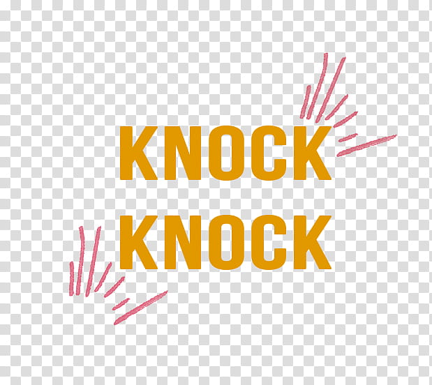 Aesthetic KPOP, knock knock text transparent background PNG clipart