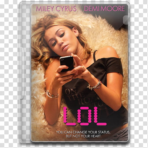Movie Icon , LOL, Miley Cyrus Demi Moore LOL album cover transparent background PNG clipart