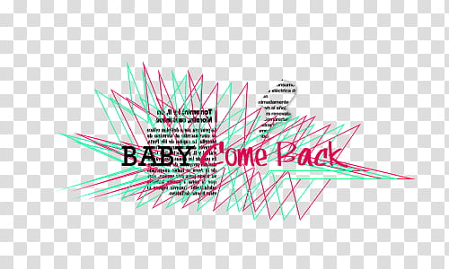 Ba, black and pink baby come back text overlay transparent background PNG clipart