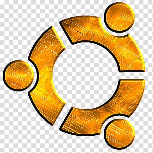 Yello Scratchet Metal Icons Part , ubuntu-logo transparent background PNG clipart