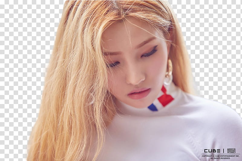 RENDER  G I DLE, woman wearing white shirt transparent background PNG clipart