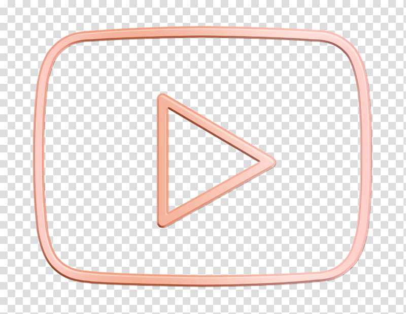 Youtube icon Social Media icon, Pink, Line, Triangle transparent background PNG clipart
