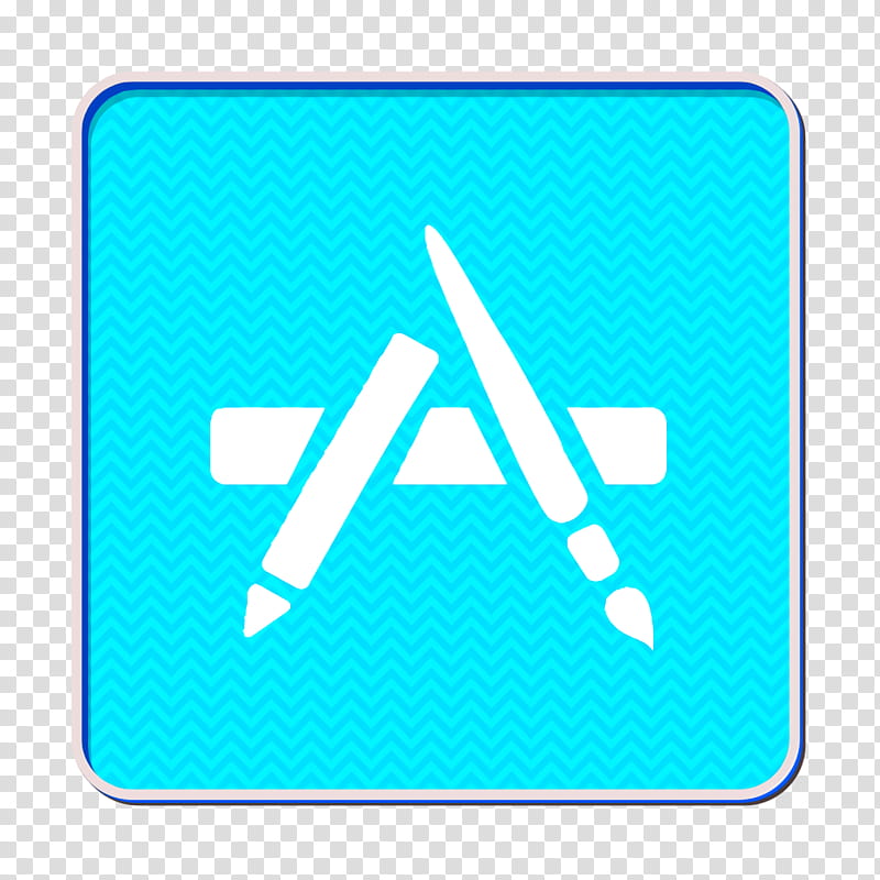 a icon appstore icon, Aqua, Turquoise, Blue, Teal, Line, Azure, Symbol transparent background PNG clipart