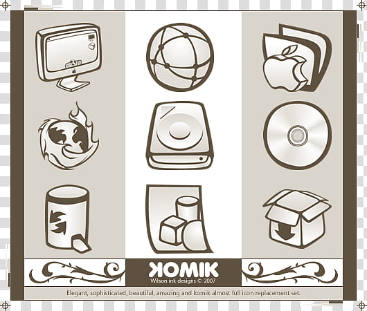 KOMIK Iconset , Preview, Komik advertisement poster transparent background PNG clipart