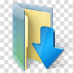 Windows Live For XP, yellow folder and blue arrow art transparent background PNG clipart