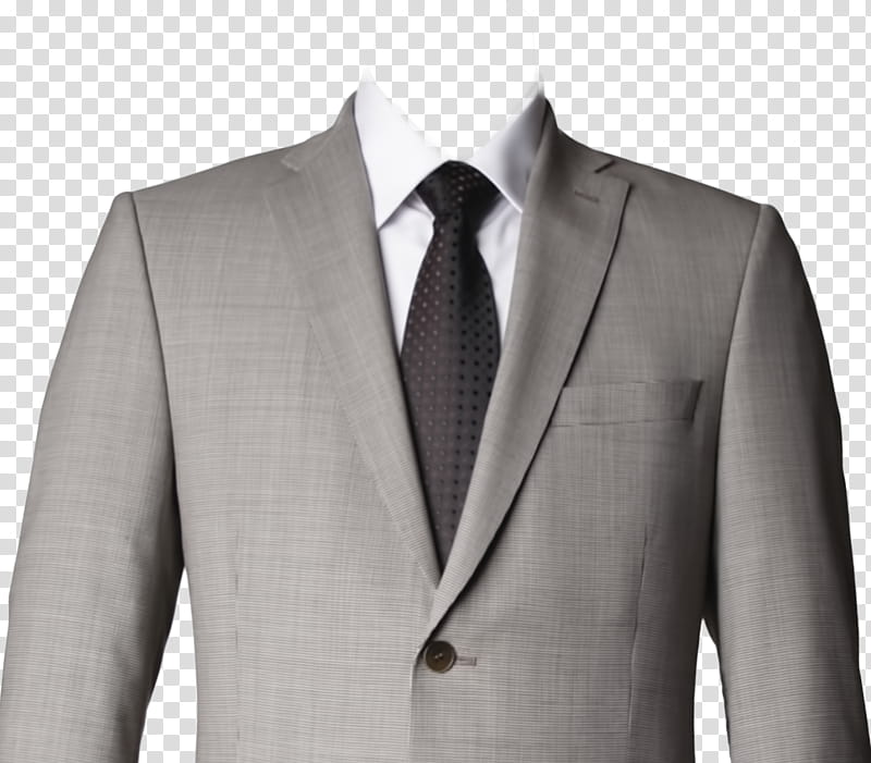 Suit Formal wear Clothing, Dress template, pinstripe notch-lapel suit  jacket transparent background PNG clipart