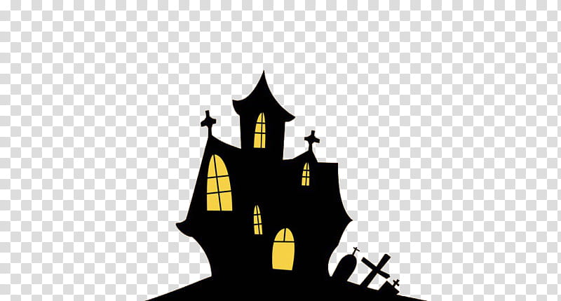 HALLOWEEN HANNAK, silhouette of cathedral illustration transparent background PNG clipart
