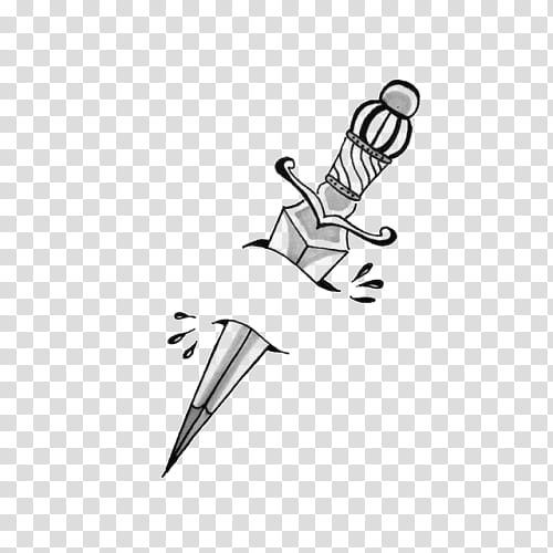 Pencil, Drawing, Knife, Dagger, Tattoo, Flash, Stencil, Engraving transparent background PNG clipart