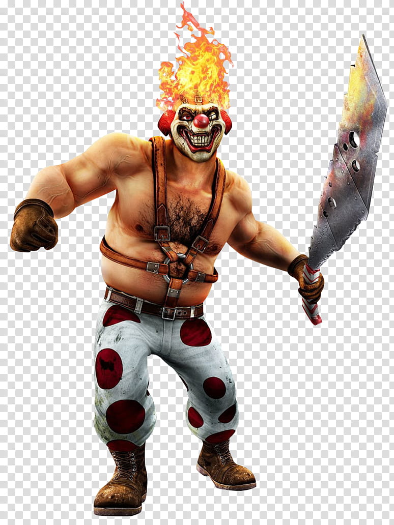 PlayStation All-Stars: Battle Royale, Sweet Tooth, clown holding sword transparent background PNG clipart