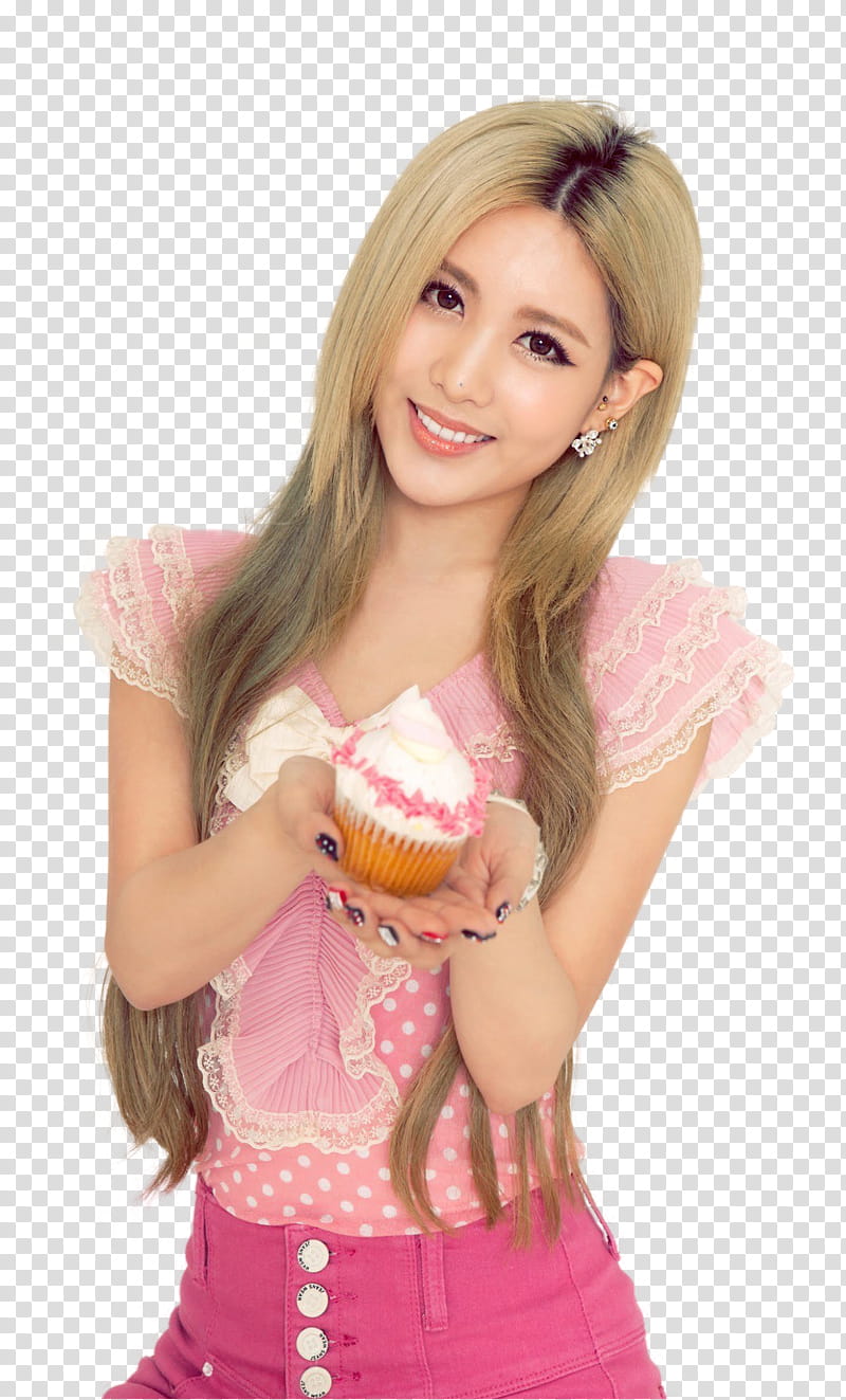 Qri T ara render, woman holding cupcake transparent background PNG clipart