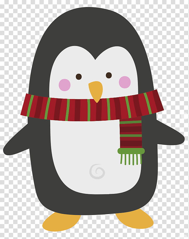 Christmas Graphics, black and white penguin illustration transparent background PNG clipart