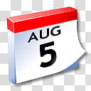 WinXP ICal, Aug  calendar icon transparent background PNG clipart