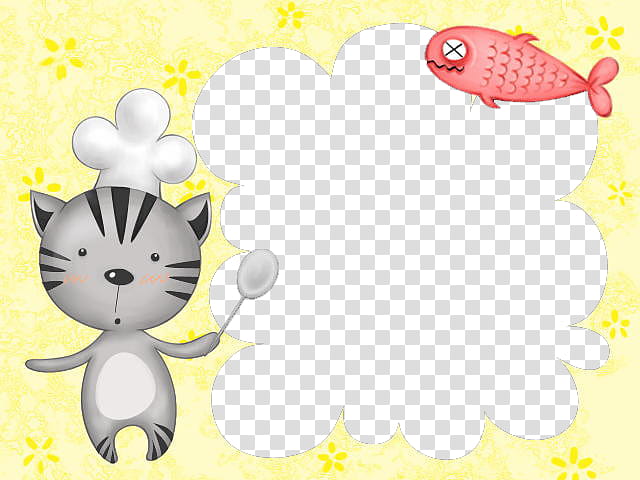 cat and fish illustration transparent background PNG clipart