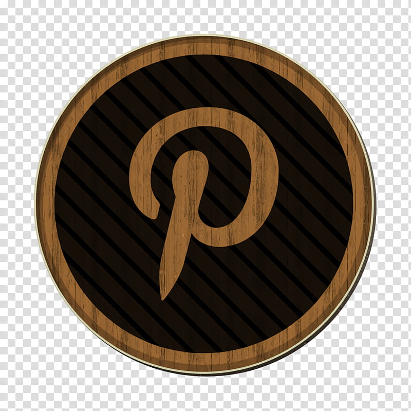 media icon online icon pinterest icon, Social Icon, Brown, Symbol, Wood, Number, Circle, Logo transparent background PNG clipart