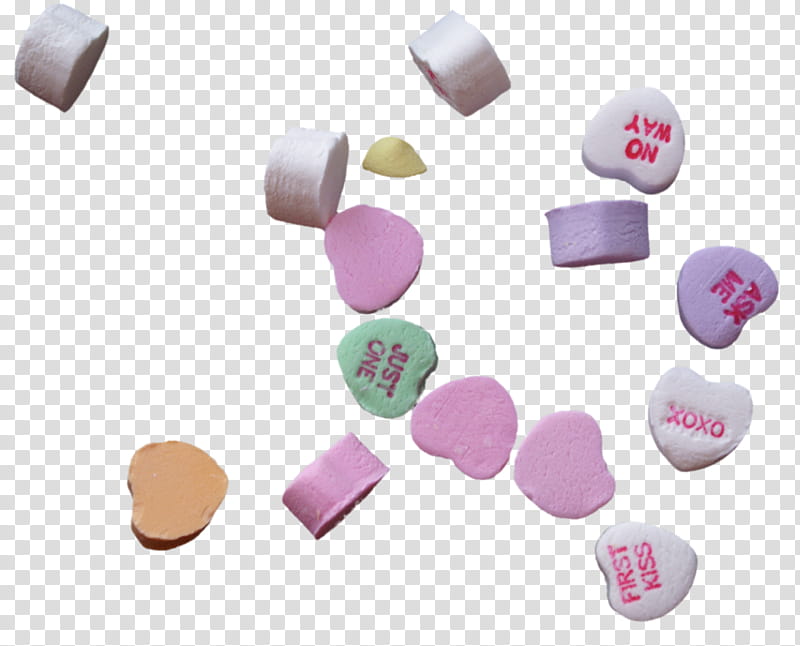 Candy Hearts s, assorted-color marshmallow illustration transparent background PNG clipart