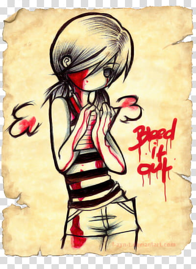 : Bleed it Out :, animated girl transparent background PNG clipart