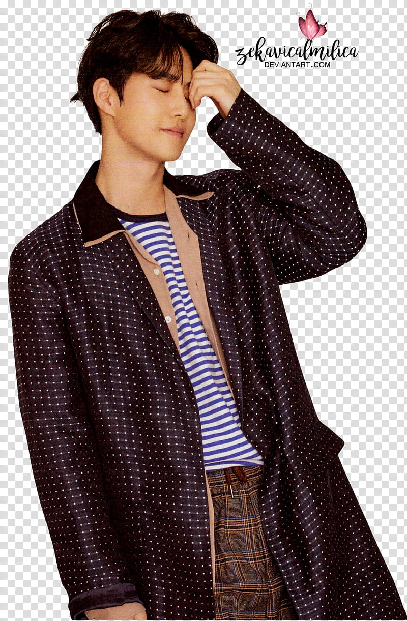 EXO Suho  Season Greetings, black and brown suit jacket transparent background PNG clipart