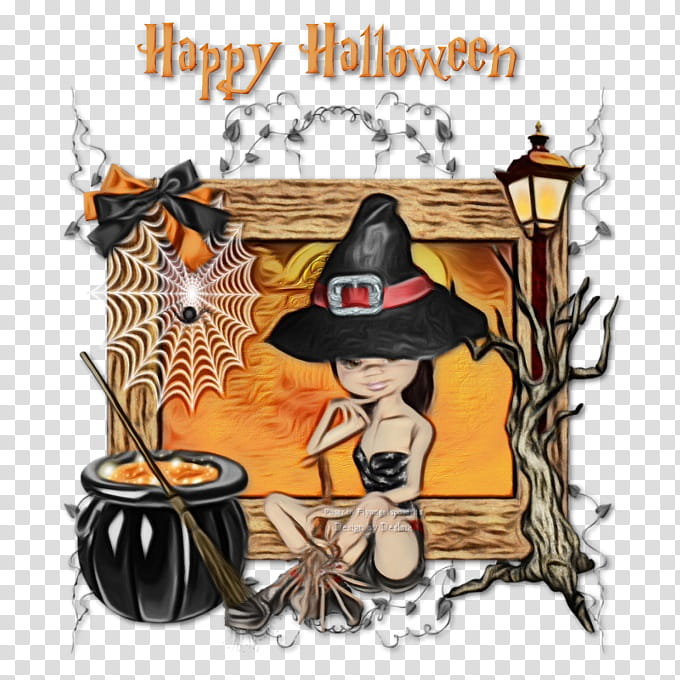 Halloween Witch Hat, Cartoon, Fairy, Doll, Girl, Princess Aurora, Text, Elf transparent background PNG clipart