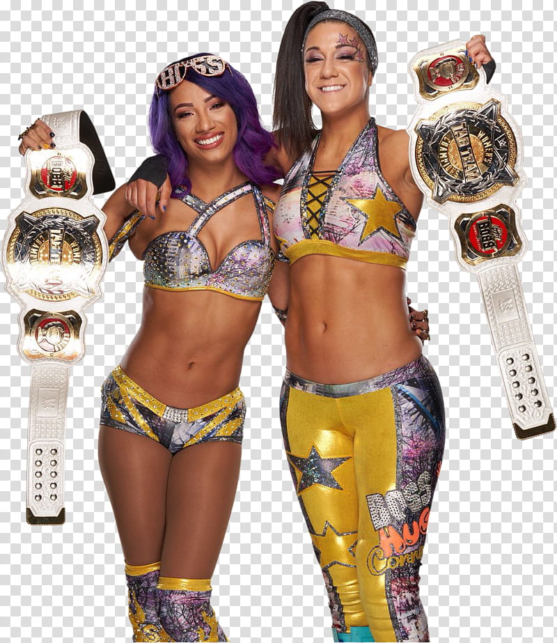 Sasha Banks and Bayley Render transparent background PNG clipart