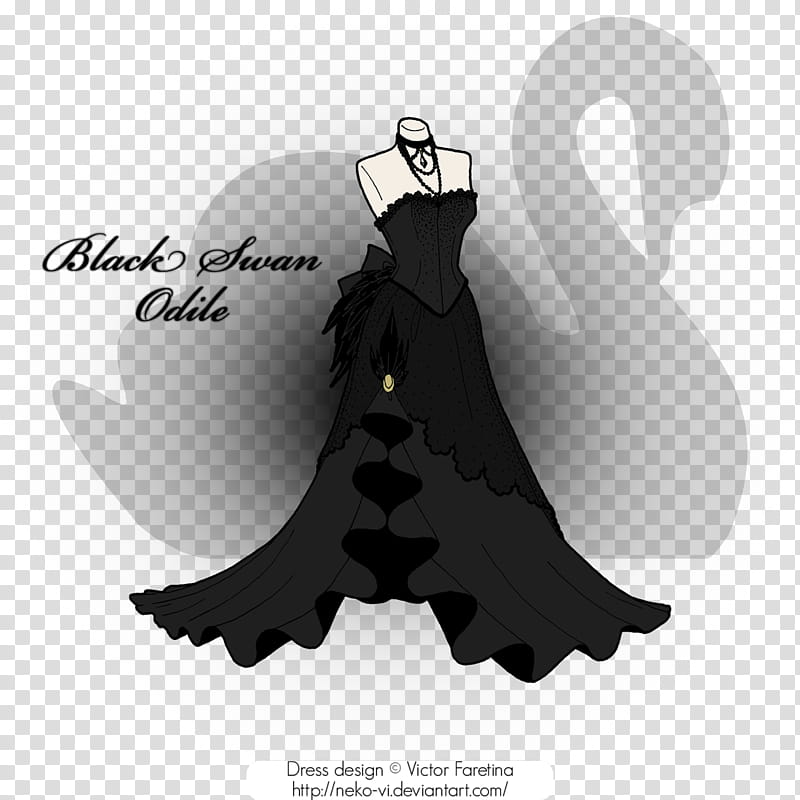 Black Swan Odile, black swan odile dress illustration transparent background PNG clipart