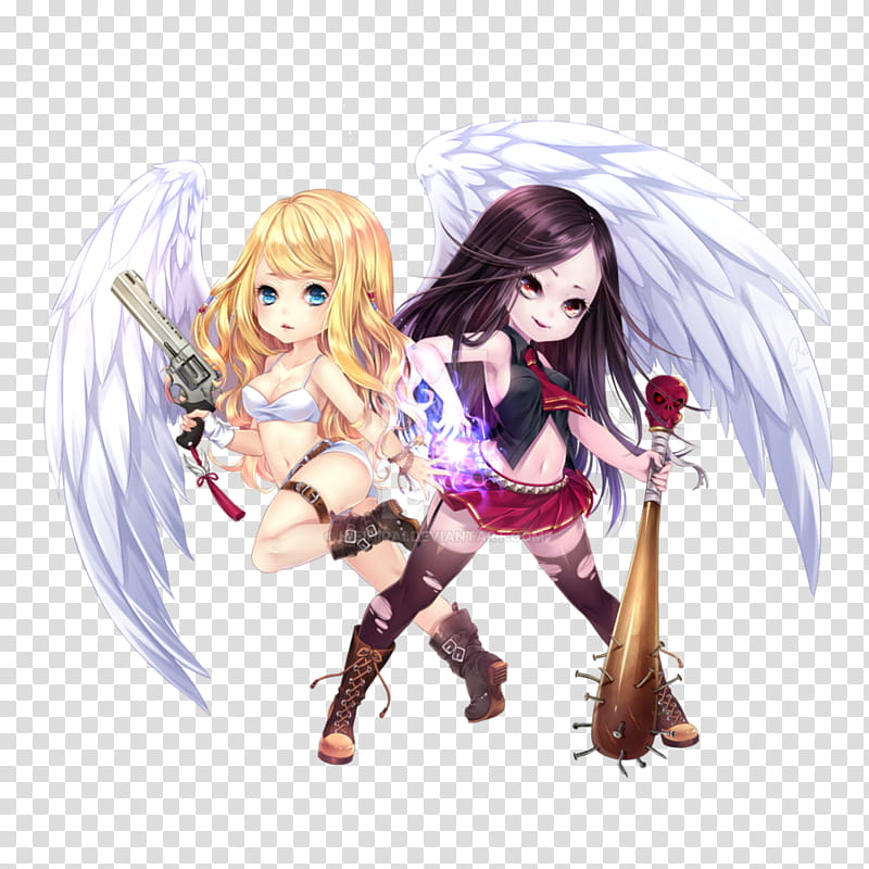 Angel And Devil transparent background PNG clipart