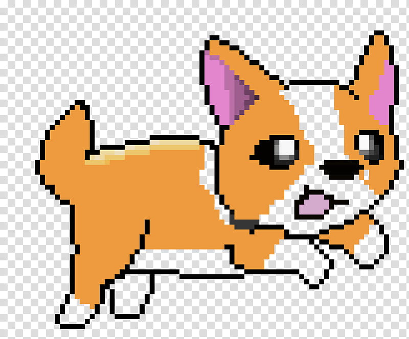 Cat And Dog, Pembroke Welsh Corgi, Pixel Art, Pet, Line, Cartoon, Snout, Tail transparent background PNG clipart