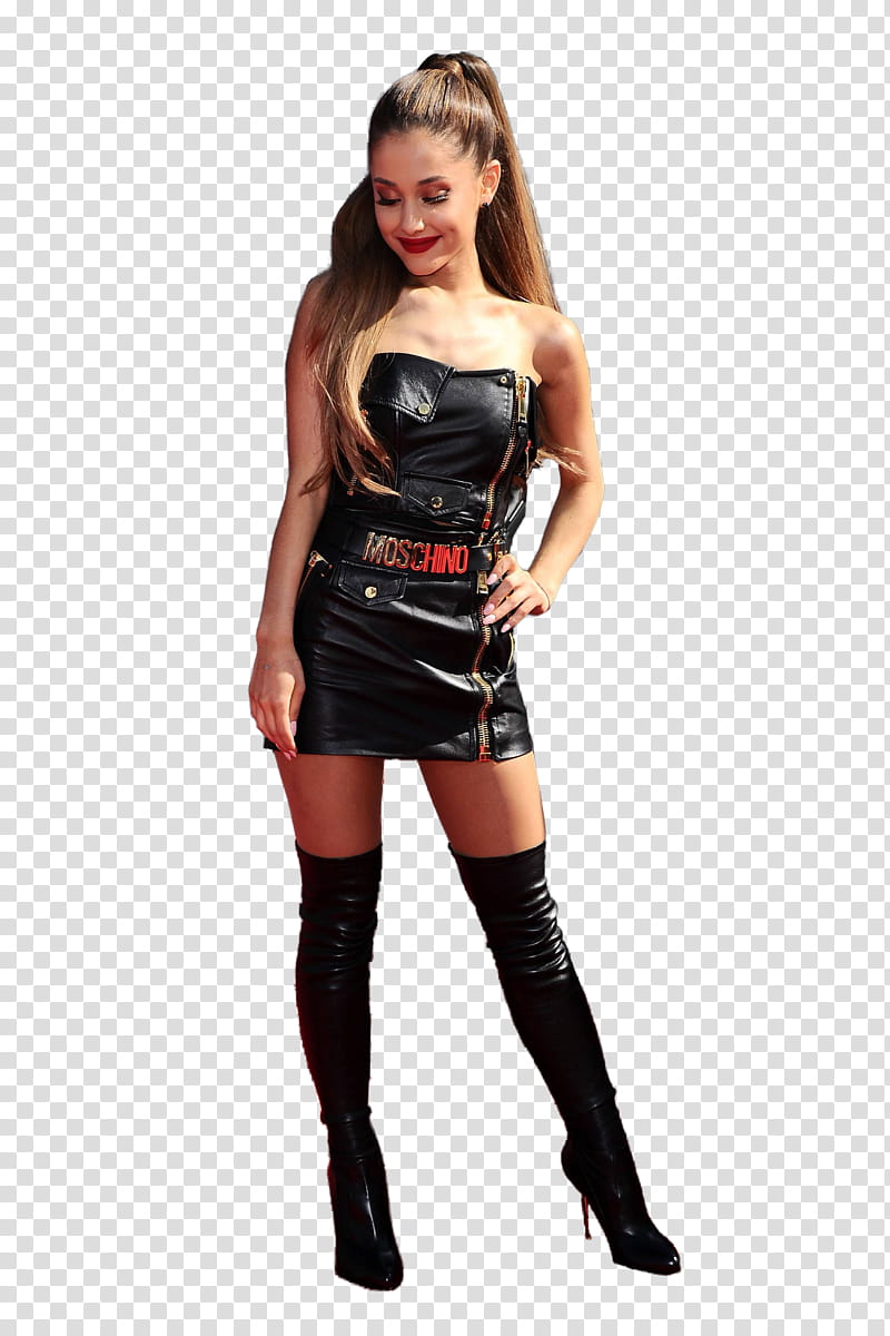 Ariana Grande, woman looking down transparent background PNG clipart