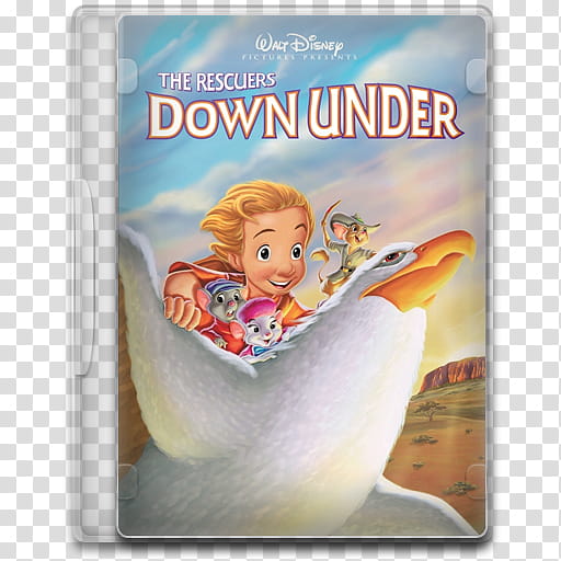 Movie Icon Mega , The Rescuers Down Under, Walt Disney The Rescuers Down Under DVD case icon transparent background PNG clipart