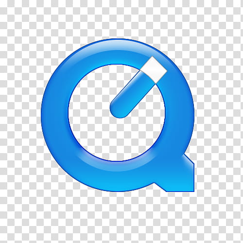 Quicktime logo, blue Q logo transparent background PNG clipart