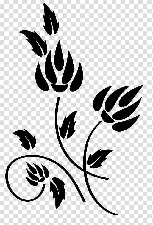 Flowers Design Black Flower Illustration Transparent Background Png Clipart Hiclipart