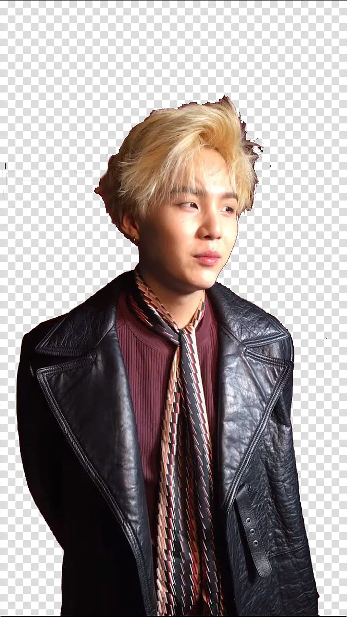 Min Yoongi, man in black suit jacket transparent background PNG clipart